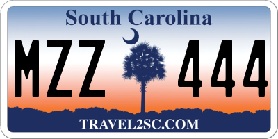SC license plate MZZ444