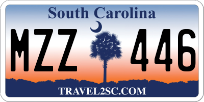 SC license plate MZZ446