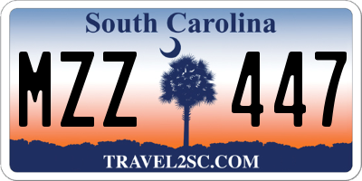 SC license plate MZZ447