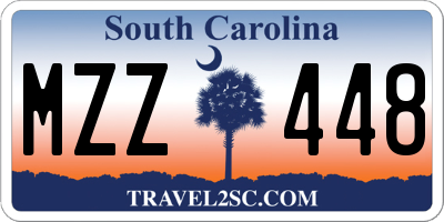 SC license plate MZZ448
