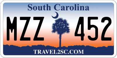 SC license plate MZZ452