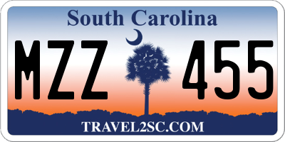 SC license plate MZZ455