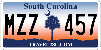 SC license plate MZZ457