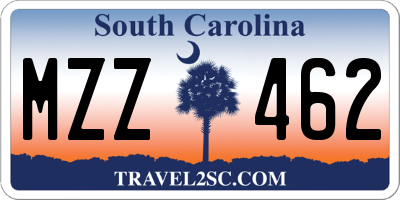 SC license plate MZZ462