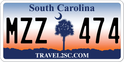 SC license plate MZZ474