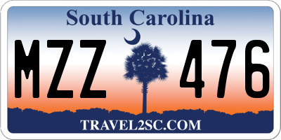 SC license plate MZZ476