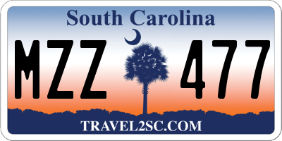 SC license plate MZZ477