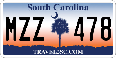 SC license plate MZZ478
