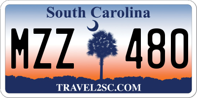 SC license plate MZZ480