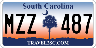 SC license plate MZZ487