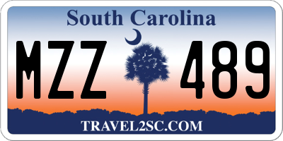 SC license plate MZZ489