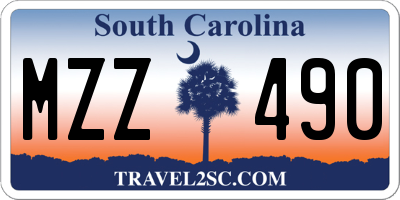 SC license plate MZZ490