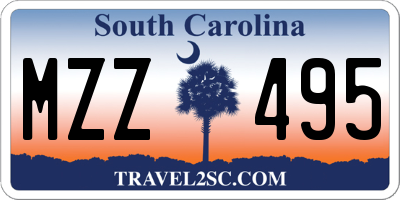 SC license plate MZZ495