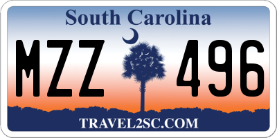 SC license plate MZZ496