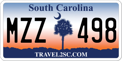SC license plate MZZ498