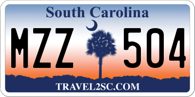 SC license plate MZZ504