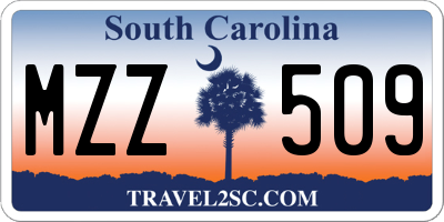 SC license plate MZZ509