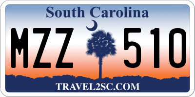 SC license plate MZZ510