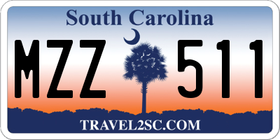 SC license plate MZZ511