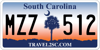 SC license plate MZZ512