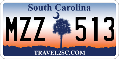 SC license plate MZZ513
