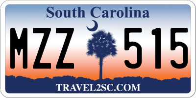 SC license plate MZZ515