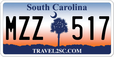 SC license plate MZZ517