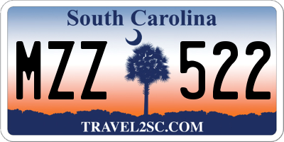 SC license plate MZZ522
