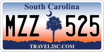 SC license plate MZZ525