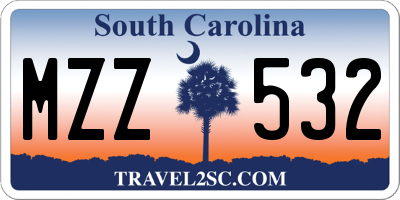 SC license plate MZZ532