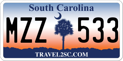 SC license plate MZZ533