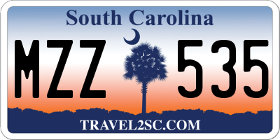 SC license plate MZZ535