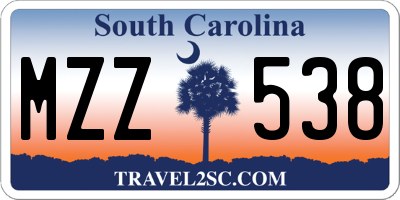 SC license plate MZZ538