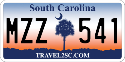 SC license plate MZZ541