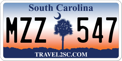 SC license plate MZZ547