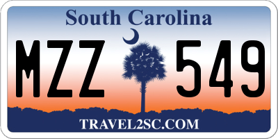 SC license plate MZZ549