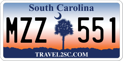 SC license plate MZZ551