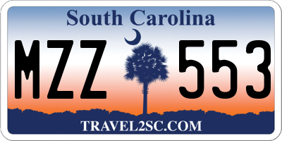 SC license plate MZZ553