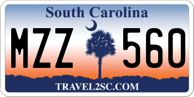 SC license plate MZZ560