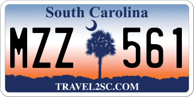 SC license plate MZZ561