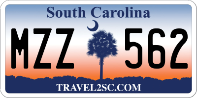 SC license plate MZZ562
