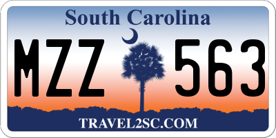 SC license plate MZZ563