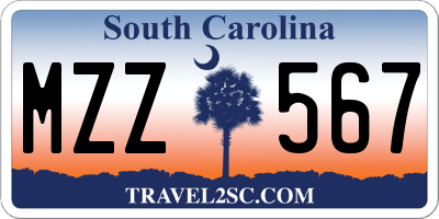 SC license plate MZZ567
