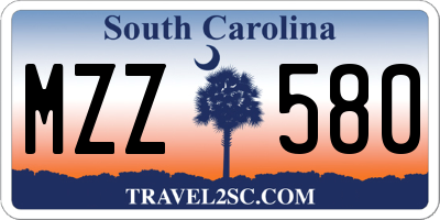 SC license plate MZZ580