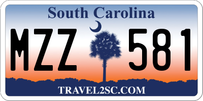 SC license plate MZZ581