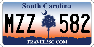 SC license plate MZZ582
