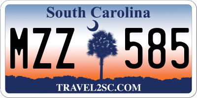 SC license plate MZZ585