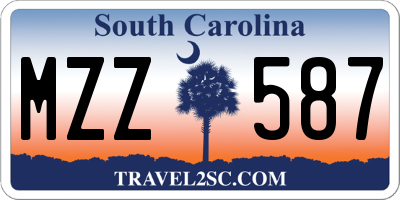 SC license plate MZZ587