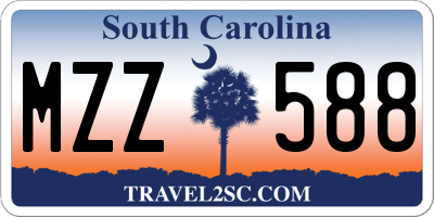SC license plate MZZ588