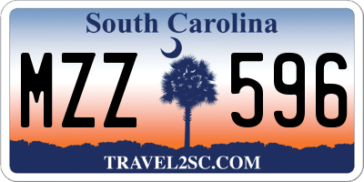 SC license plate MZZ596